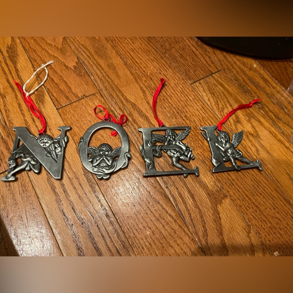 Vintage Cherub Angel Christmas Ornaments 1990s Set of Four